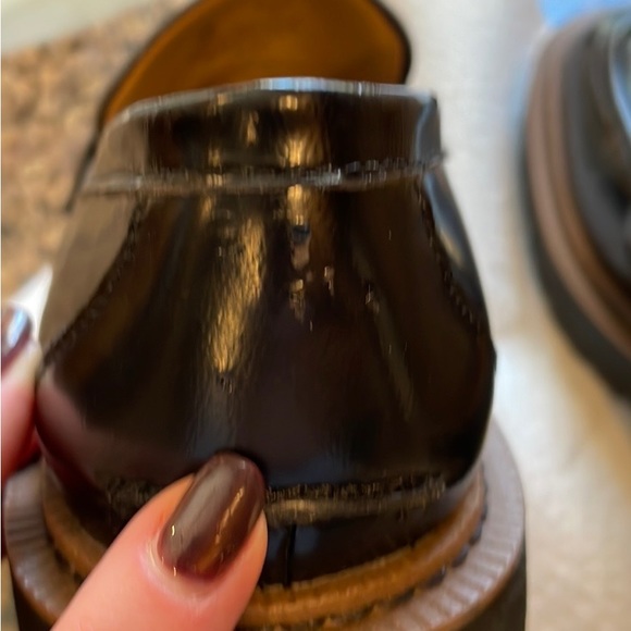 Sam Edelman Black Loafers with Gold Accent - Picture 5 of 5